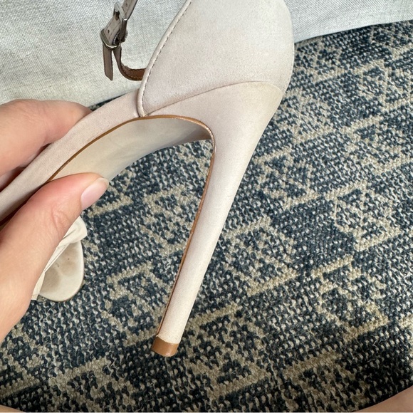 Steve Madden Blush Pink Nubuck Leather Bow Stiletto Heels 7.5 - Picture 9 of 14